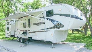 2010 Keystone Montana Mountaineer 345DBQ bunkhouse 5th wheel camper walk-around tutorial video