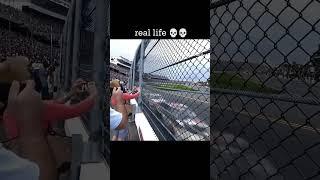 Car race tv vs real #trending #youtubeshorts #viralvideo #carracing #traceracing