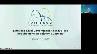 Advanced Clean Fleets – State and Local Government Agency Fleet Training Webinar