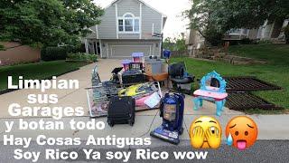  Gringos Limpian Sus Garages sacan todo a la Calle / LO QUE TIRAN EN USA LOS MILLONARIOS