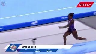 Simone Biles - STUCK Yurchenko Double Pike Vault - 15,800!!! - US Championships Day 1