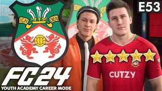 STRIKER SIGNING STUNS ON DEBUT! FC 24 YOUTH ACADEMY CAREER MODE EP53 | WREXHAM