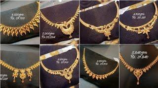 Light weight 22k gold necklace designs with weight and price @Sanchitassimplelife