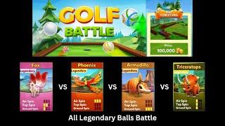 All LEGENDARY Ball Comparison in Pine Forest || Golf Battle #golfbattle #battle #legendary