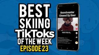 SNOWBOARDER CHASED BY A BEAR?! Best Skiing / Snowboarding TikToks of the Week #23