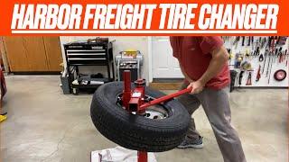 Manual Harbor Freight tire changer with Lucid adapter