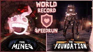 DOORS : The Mines VS The Foundation - 3rd Person World Record Speedrun *God Mode* NO CHEATS | Roblox