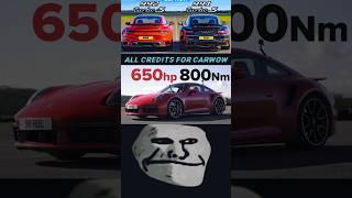 Porsche 911 Turbo S992 v 991: DRAG RACE #shorts