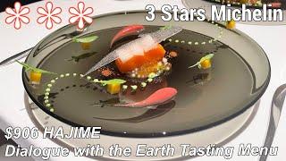 Top Luxury 3 Stars Michelin ($906) Fine Dining in HAJIME innovative artistic food Tasting Menu Osaka