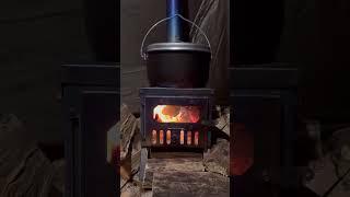 화목난로 밥하기 cooking rice on wood stove