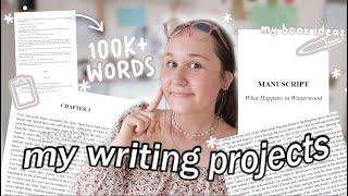 all my current book writing projects (WIPs) and novel ideas! *detailed!*