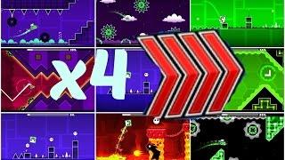 Los niveles de Robtop a velocidad x4! (21 niveles) | TheFlixlan |