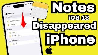 Fix iPhone Notes Disappeared iOS 18.1 Update | Recover | Get Disappear Notes on iPhone