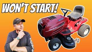 Fixing A Lawn Tractor That Won't Crank Over & Start - Step By Step Video Repair