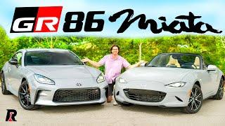 2024 Mazda MX-5 Miata vs Toyota GR86 Comparison / Modern Icons Clash!