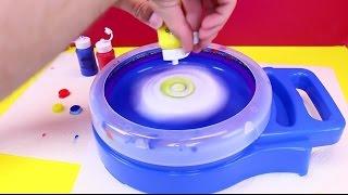 Cra Z Art Spinning Art Painting Set CHALLENGE Toy Review Kid Friendly Art Competition DisneyCarToys