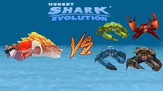 Hungry Shark Evolution - All Crab Bosses (Boss Fights) Magma jira