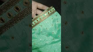 Simple mirror work design on stitched blouse | kurapatis Creativity