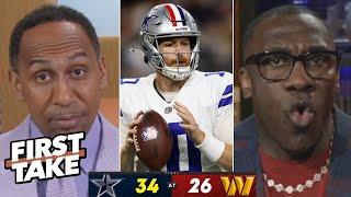 FIRST TAKE| "I was wrong about the Cowboys" - Stephen A. Smith reacts to Cooper Rush beat Commanders