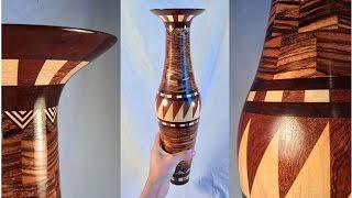 Woodturning a Segmented Vase - The African Vase