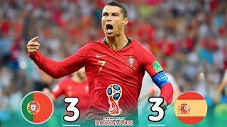 Purtogal 3-3 Espana World Cup [2018] Hat-trick Ronaldo Extended Highlights Goals.HD 