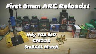 First 6mm ARC Reloads! 108 ELD-M Reloading & Results