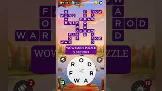 WOW DAILY PUZZLE || WORDSCAPES DAILY PUZZLE || 5 DECEMBER 2023 || #crossword  #wordgaming