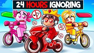 Mongo IGNORES EVERYONE For 24 Hours In Roblox BIKE OBBY!