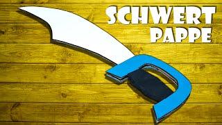 Schwert selber machen spielzeug Piratenschwert basteln aus Pappe - how to make a sword DIY craft