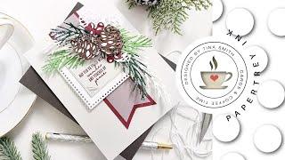 Papertrey Ink | Into the Blooms: Pine |  Christmas Winter Card