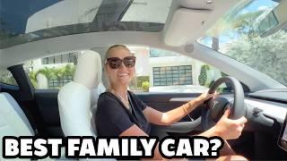 SHOPPING FOR OUR NEW FAMILY CAR! TEST DRIVING A TESLA MODEL Y FOR THE FIRST TIME