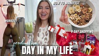 VLOG| How to set up habits & manifest a dream life CHAT, Upper body workout, Valentines shoppings!