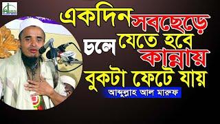 একদিন সবছেড়ে চলে যেতে হবে ‘কান্নায়’ বুকটা ফেটে যায়... আব্দুল্লাহ আল মারুফ ওয়াজ Abdullah Al Maruf Waz