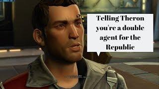 Swtor-Telling Theron Shan that you're a double agent for the Republic (Imperial Saboteur)