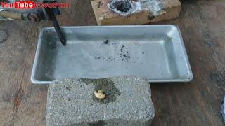 Gold melting with welder easy home melting(Gold casting,  Gold nugget)