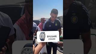 Cristiano Ronaldo going on traning with BVLGARI watch!!!