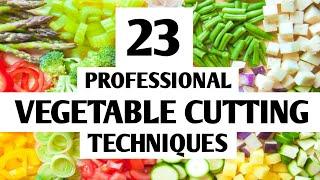 23 Professional Vegetable Cutting Techniques | by Vaishali's Kitchen Katha #viral  #cuttingskills