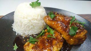 Easy Delicious HONEY GLAZED GARLIC CHICKEN In 10 minutes!
