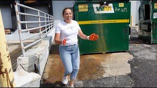 Super Dumpster wow Increible lo que tiran las tiendas en USA#NoemyBLSalvadoreña