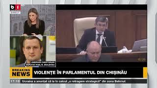 Îmbrânceli în Parlamentul Republicii Moldova: Deputații pro-ruși au făcut scandal,