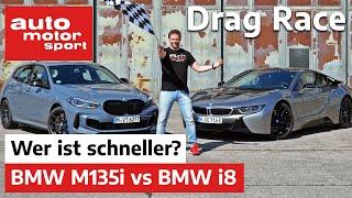 Drag Race: BMW i8 vs M135i - Wer liegt auf der 1/2 Meile vorne? | auto motor und sport