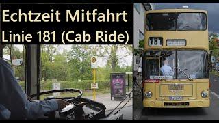 Echtzeit Mitfahrt mit dem Traditionsbus 2626 auf der Linie 181 nach Steglitz (Cab Ride, Sound)