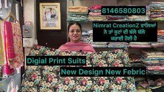 Digital Print Suits # New Designs New Febric @ Nimrat CreationZ Rajpura # 8146580803 # 8/8/24