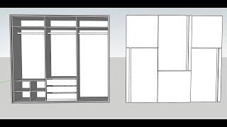 How to make Wardrobe in SketchUp