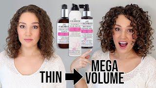 How to Get MEGA Volume in Thin Curly Hair + NEW Curlsmith Volume Recipe Review