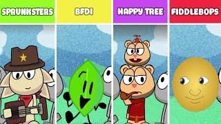 Incredibox: Sprunksters Original Vs BFDI Vs Happy Tree Friends Vs Fiddlebops| Version (NEW MOD)!