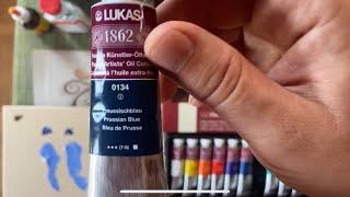 Unboxing Lukas 1862 oil paint anniversary set inspired by Van Gogh