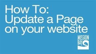 How to Update an Existing Page on Your Website