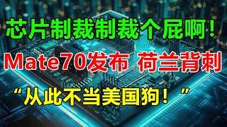 华为mate70爆三个重大信息：不采用美国芯片，不依赖asml光刻机，不害怕欧美制裁！大快人心，华为mate70成为中美贸易最大亮点，荷兰宣布：我不当美国狗了#mate70#华为mate70