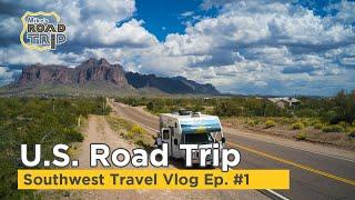 U.S. Road Trip Travel vlog around the Southwest in Cruise America RV [Ep. 1]